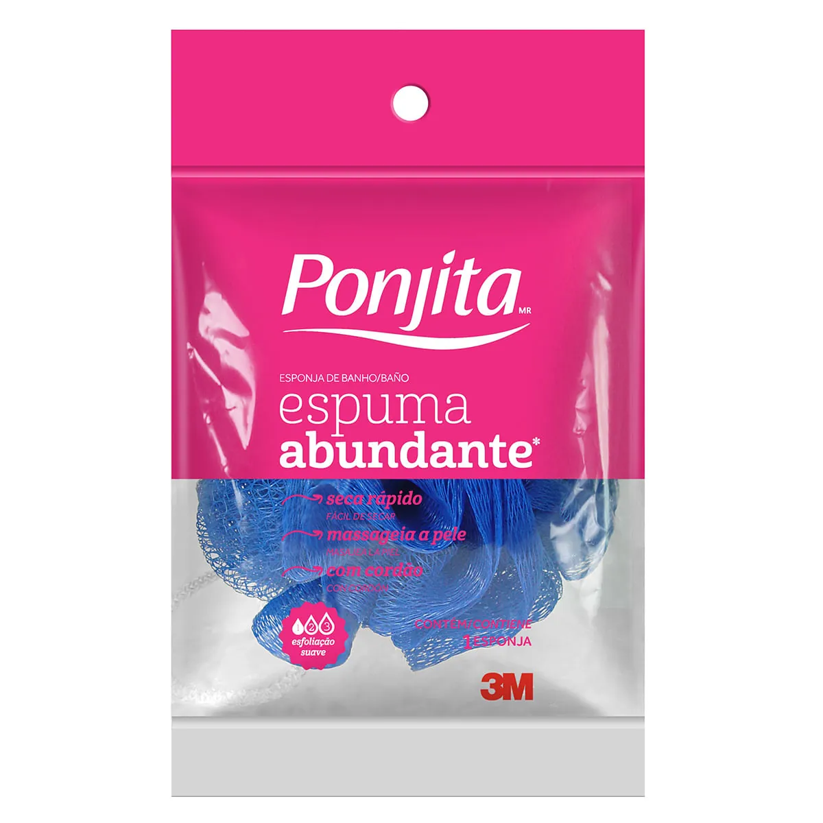 Esponja de Banho Ponjita Luxo Sortida 1 Unidade