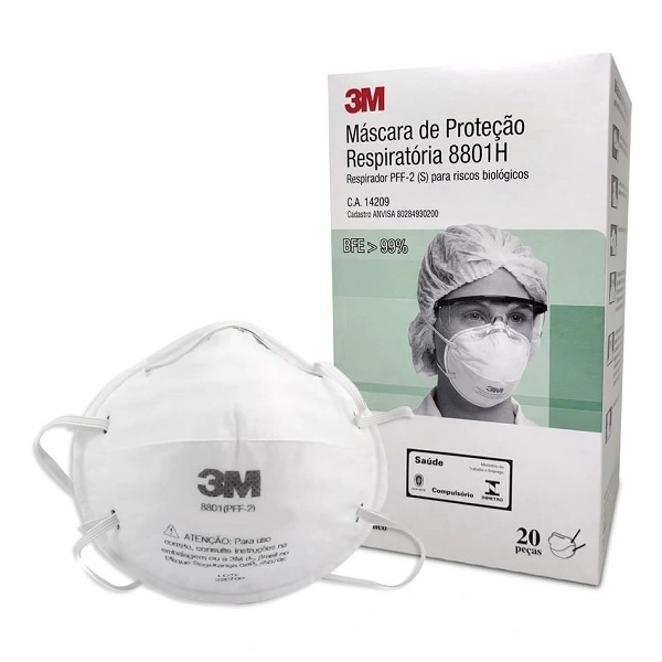 Kit Com 20 Mascara De Protecao Pff2 3m 8801h