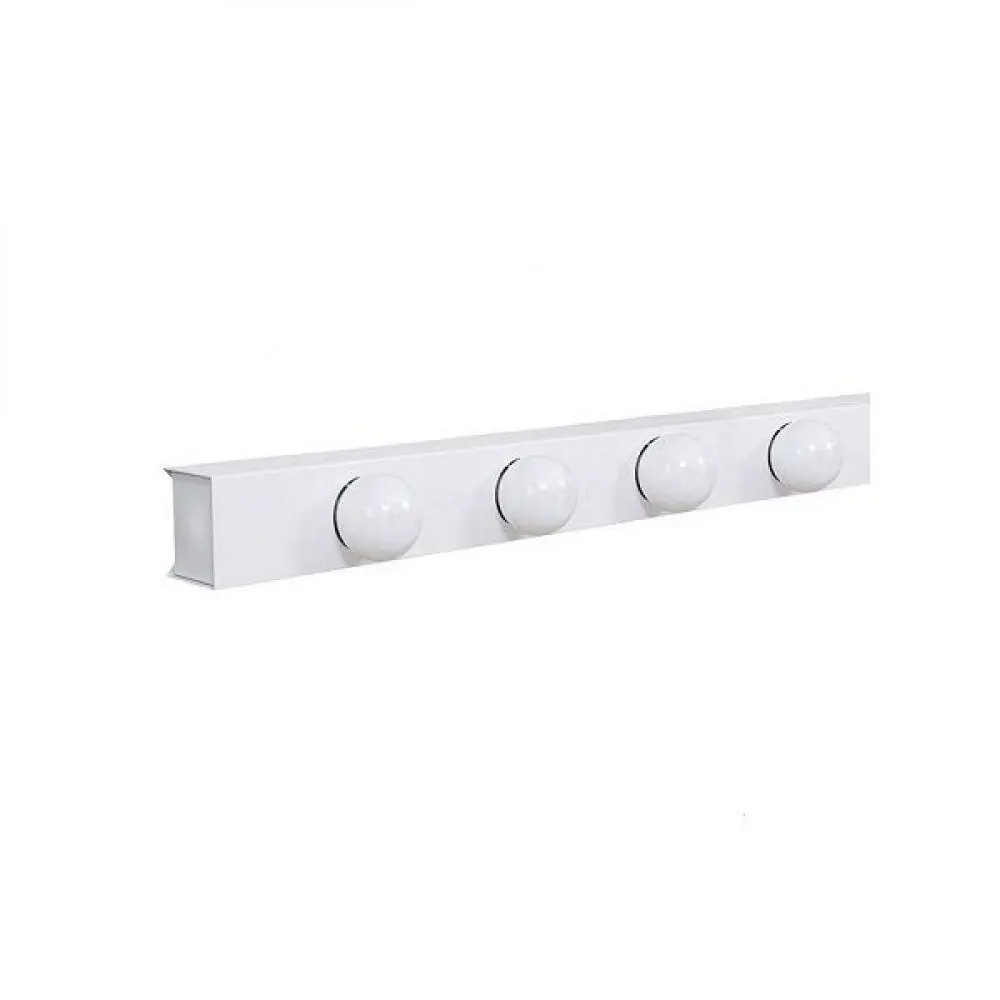 Arandela bivolt 4 Lâmpadas 60cm Alumínio Branco Com Botão Rl