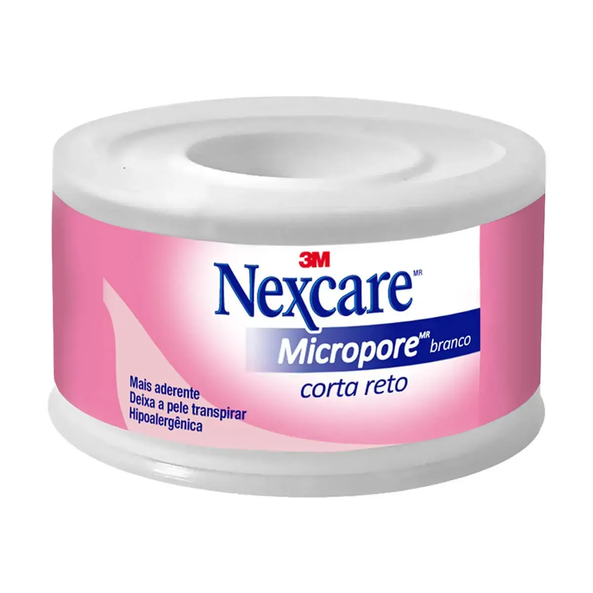 Fita Micropore Nexcare Corta Reto Branco 25mm x 4,5m