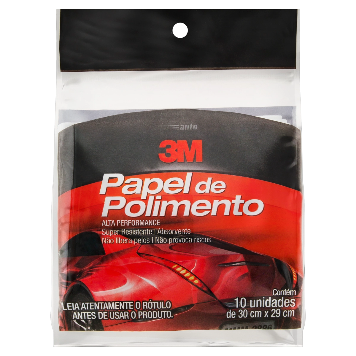 Papel de Polimento 3M 30cm x 29cm 10 Unidades