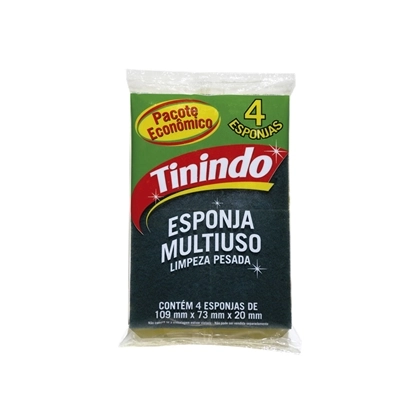 Esponja Tinindo Multiuso 4unidade