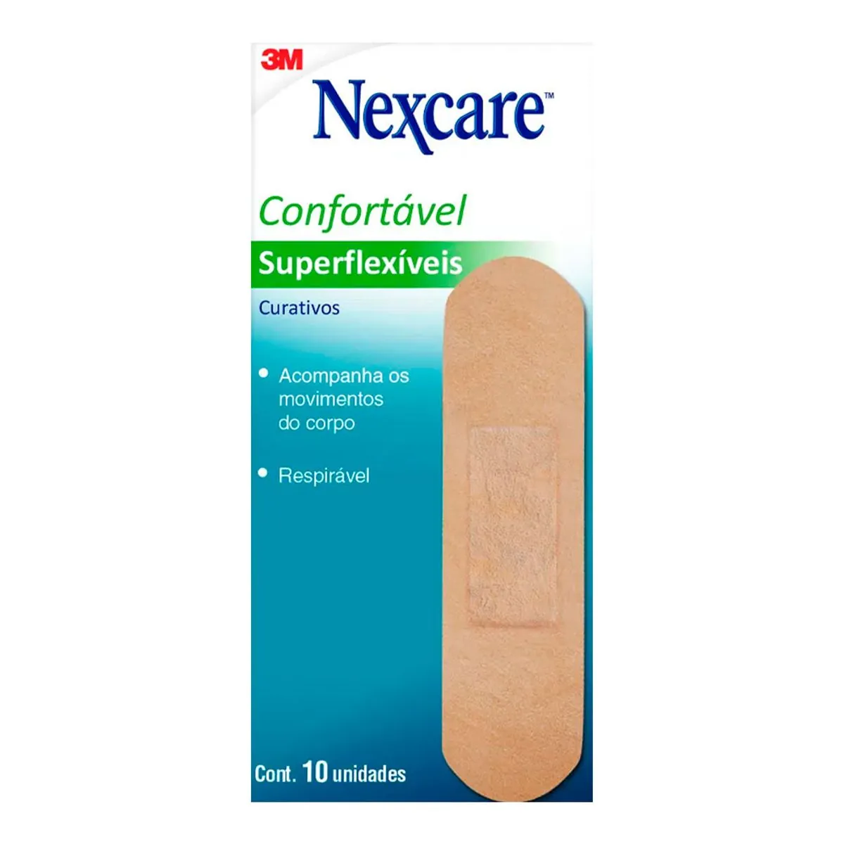 Curativos Superflexíveis Nexcare Confort com 10 Unidades