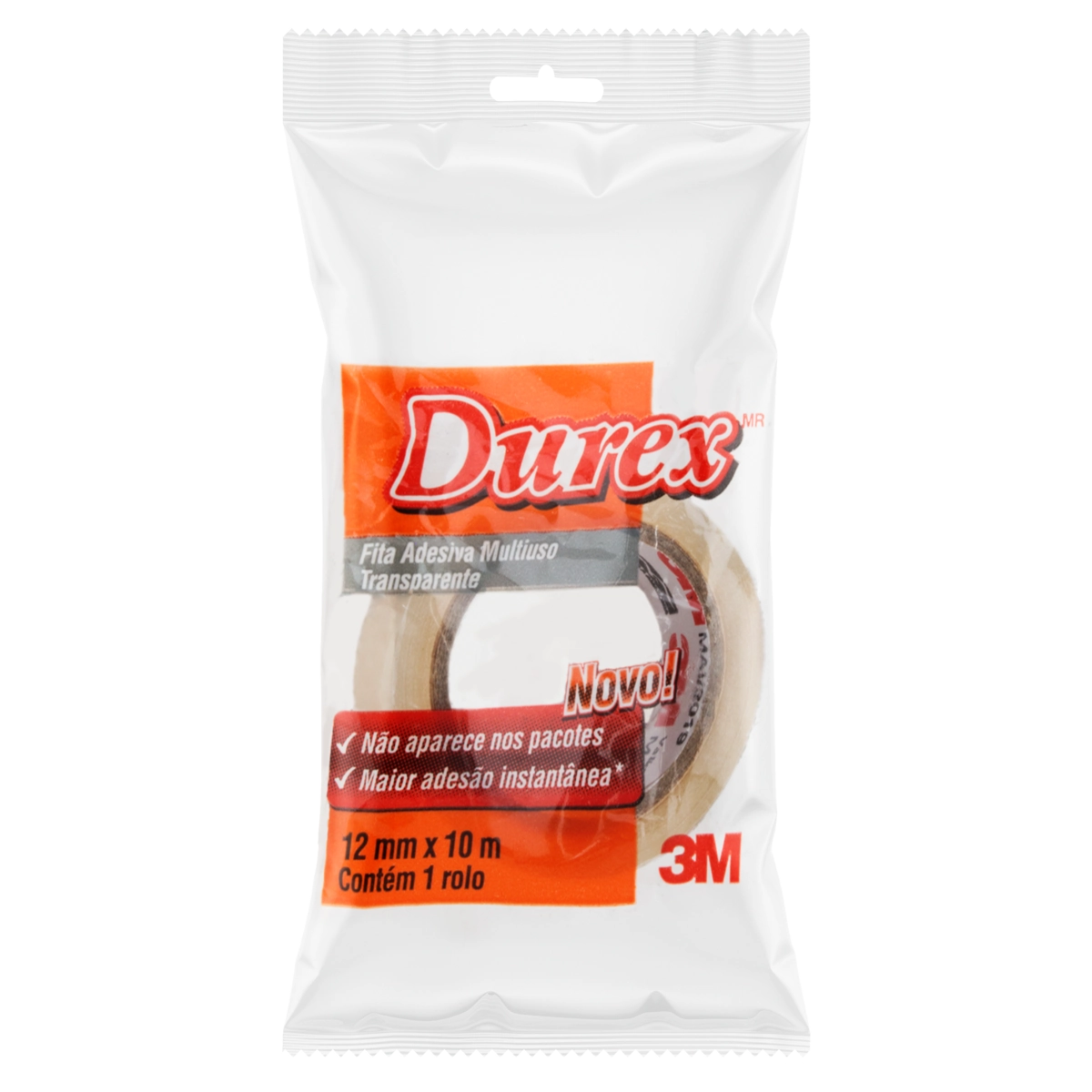 Fita Adesiva Multiuso Transparente Durex 12mm X 10m