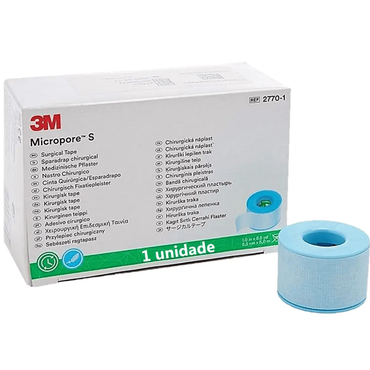 Fita Silicone Micropore S Remoção Suave 2,5cmx5m - unidade
