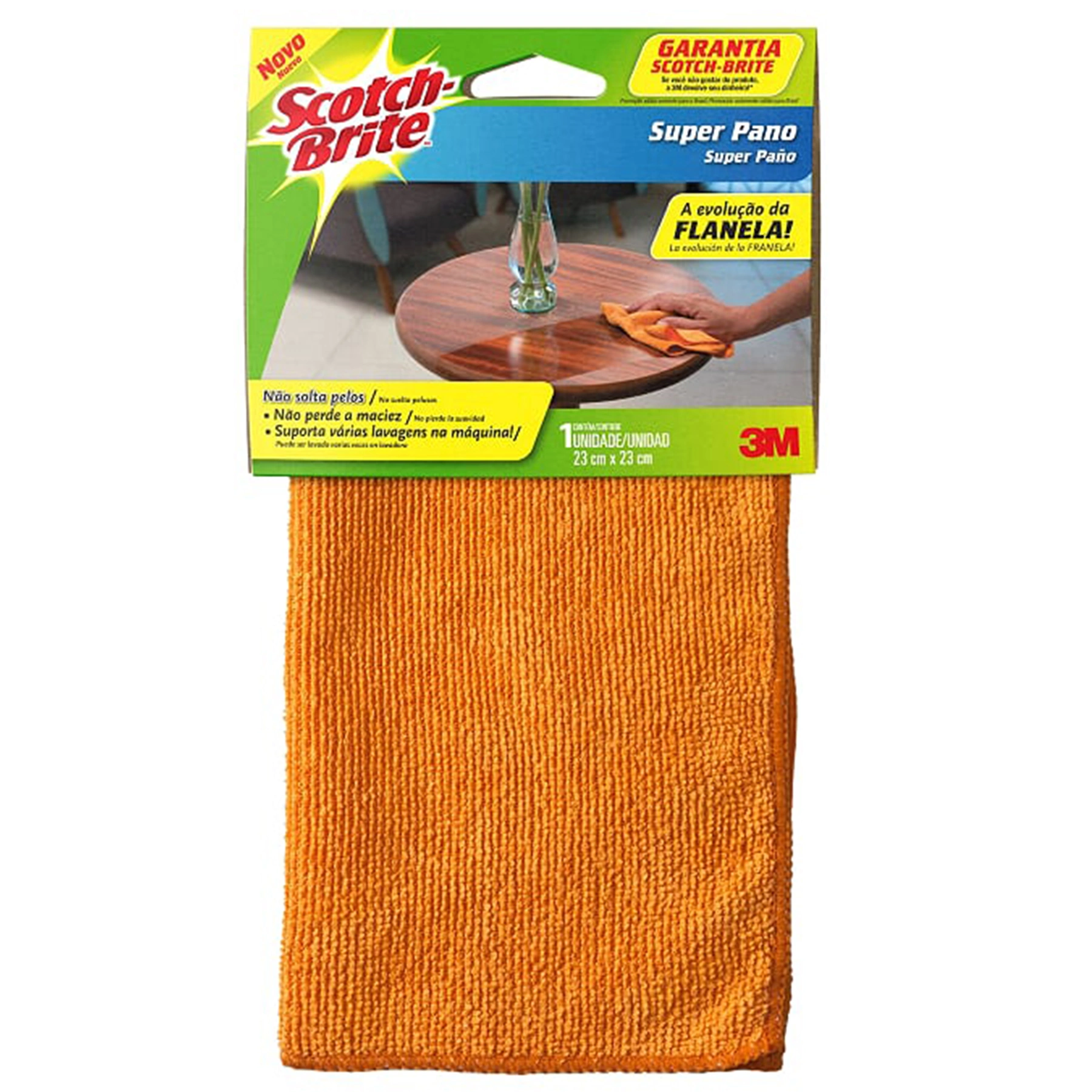 Flanela Laranja Scotch Brite