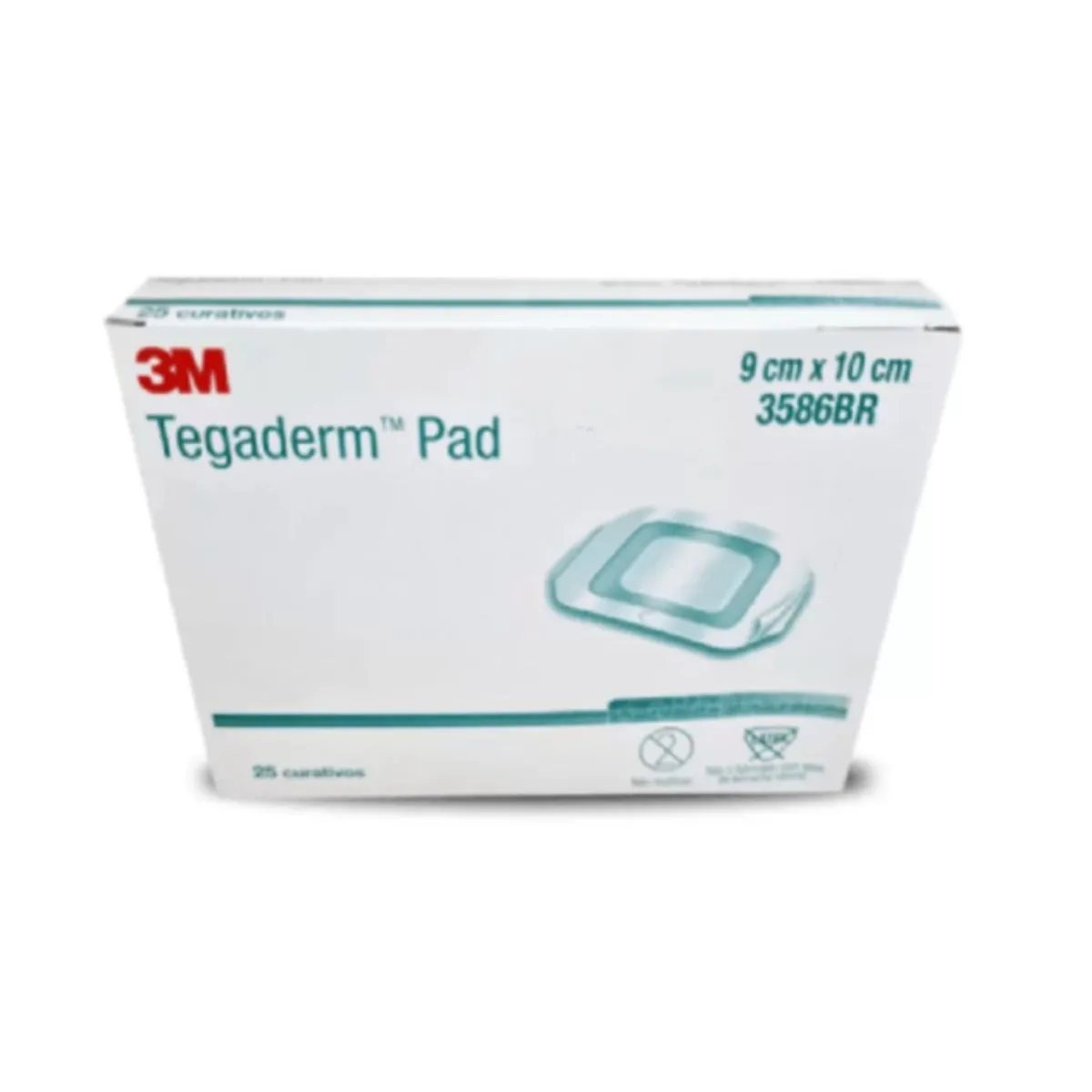 Curativo Transparente Tegaderm PAD 3586BR 9cmX10cm (caixa com 25 unidades) - 3M