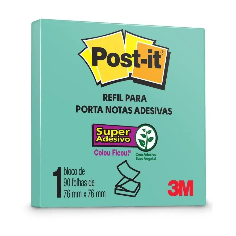 Refil Pop Up Azl Aqua 76x76mm 90f