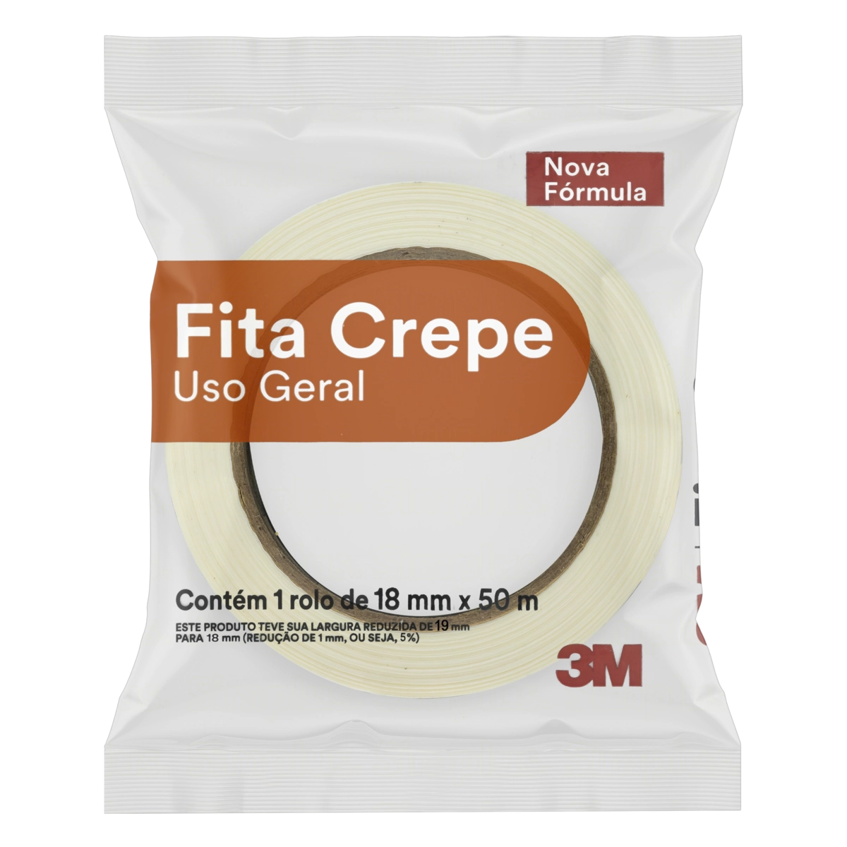 Fita Crepe Uso Geral 3m 18mm X 50m