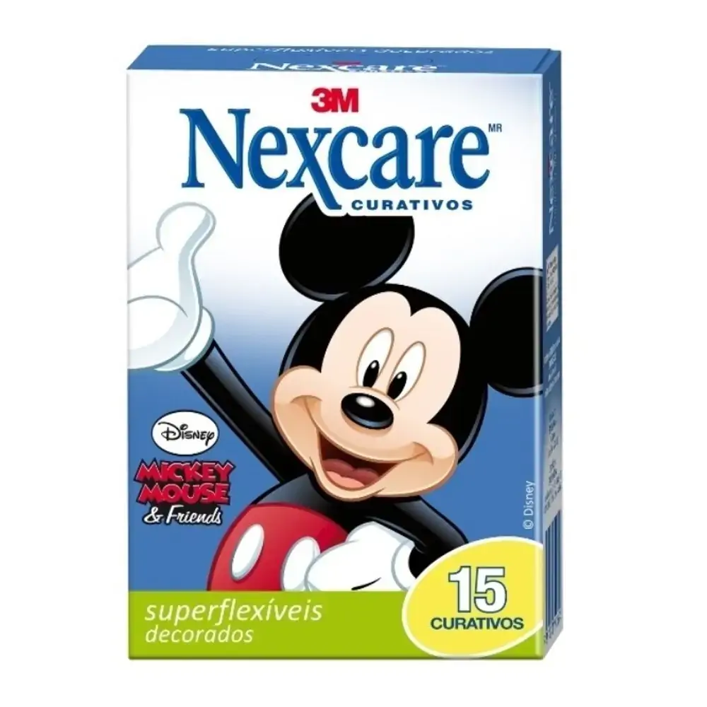 Curativo Nexcare 3m Mickey Mouse Com 15 Unidades