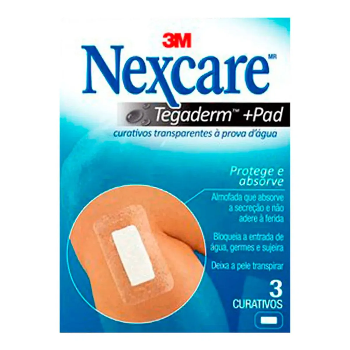 Curativo Nexcare Tegaderm com PAD 3 Unidades