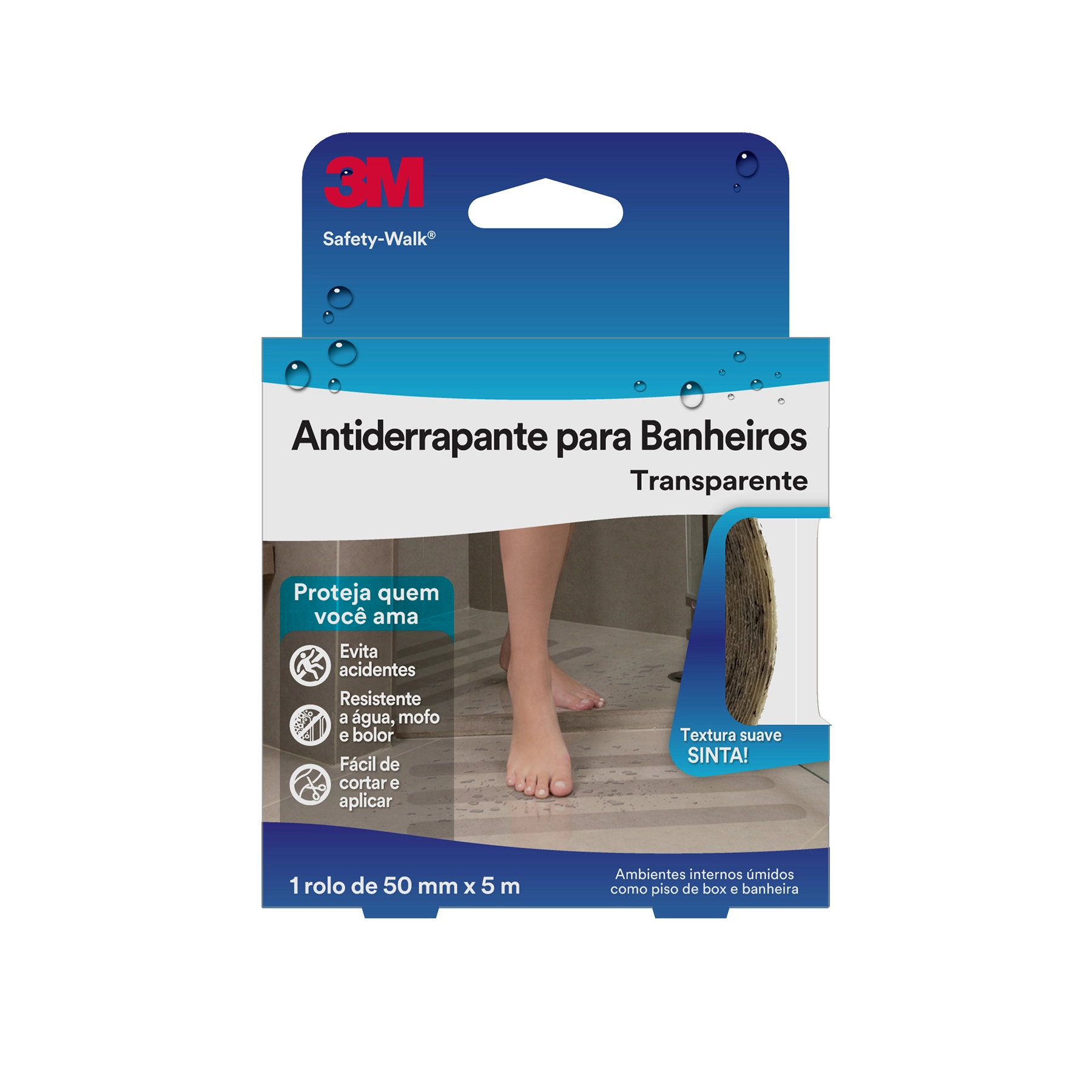 Fita Antiderrapante Safety WALK Banheiro 50MM X 5M