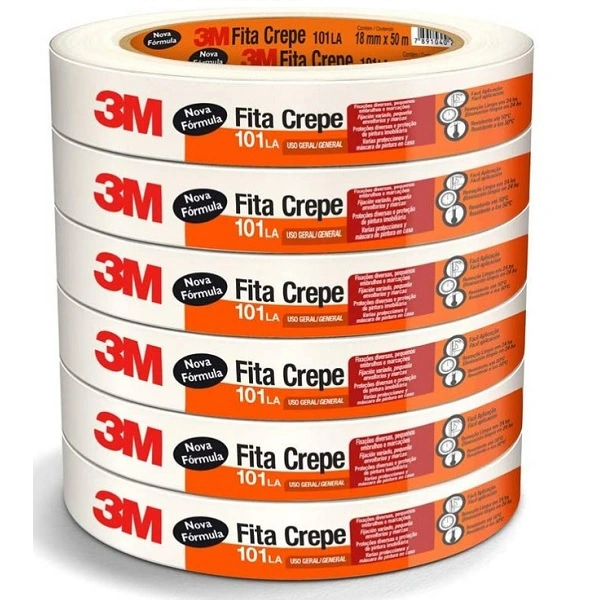 Fita Crepe 18mm X 50m 101la Bege 3m