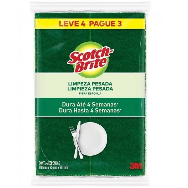 Esponja Multiuso Scotch-Brite - 4 Unidades