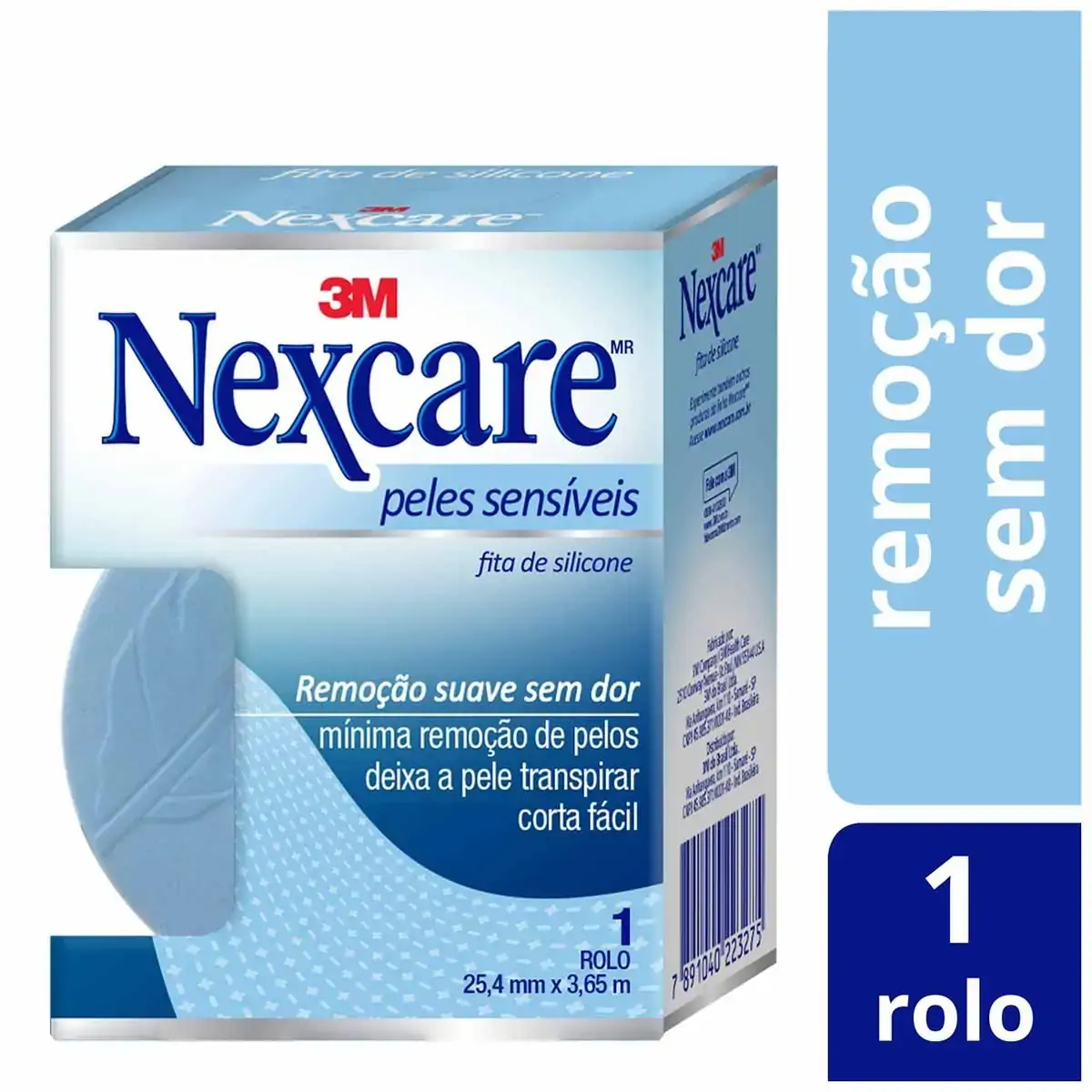 Fita De Silicone Peles Sensíveis Nexcare 25,4mm X 3,65m