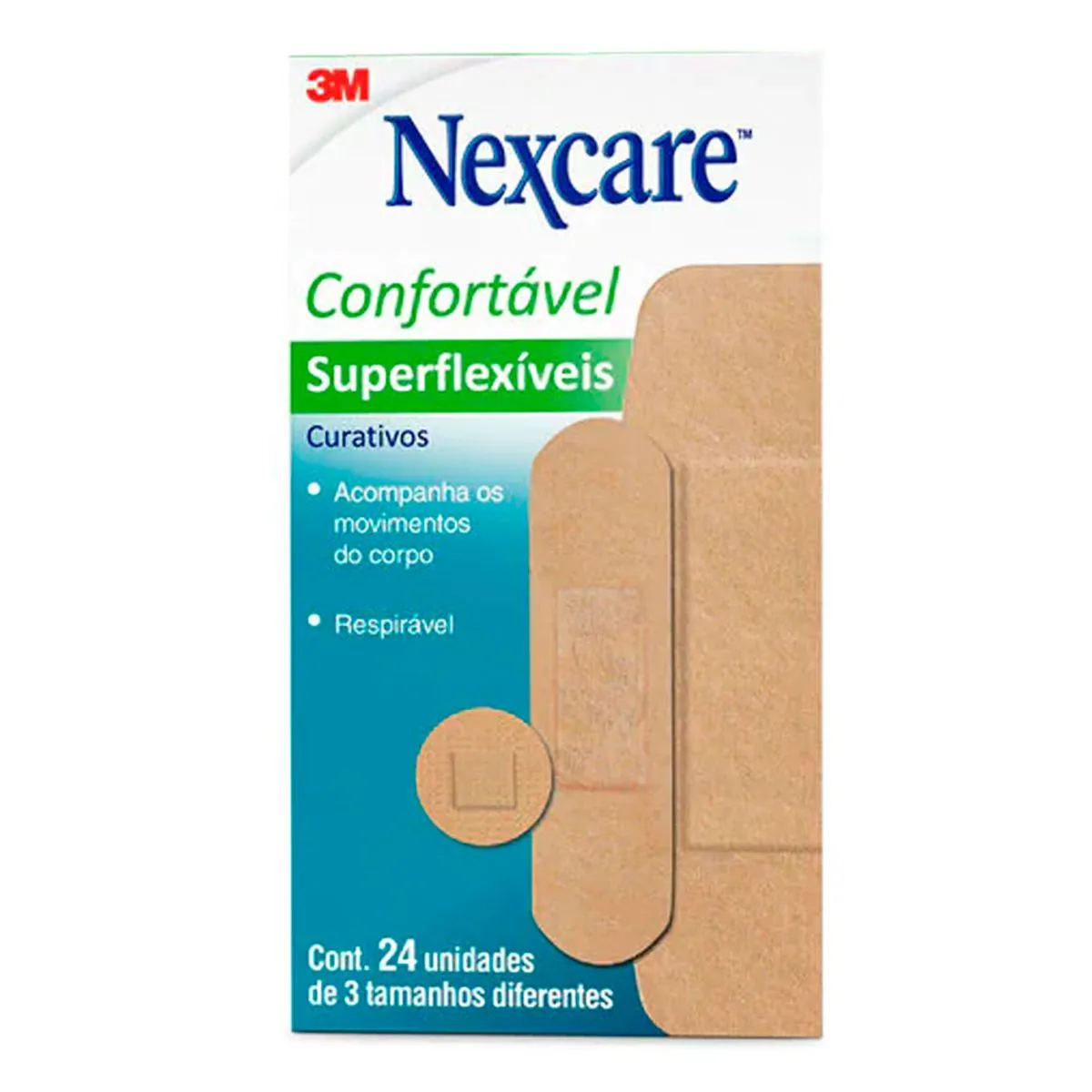 Curativo Nexcare Superflexível Sortidos 24 Unidades