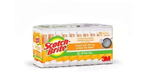 Esponja Nao Risca Laranja SCOTCH Brite com 10 Unidades 3M