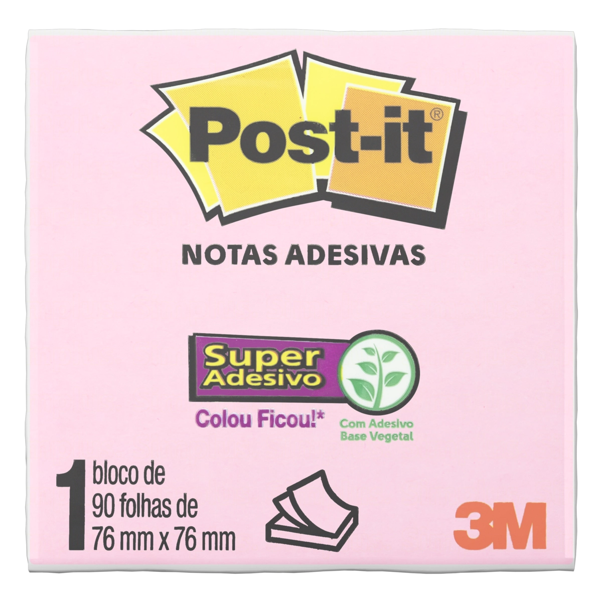 POST-IT PINK 76MM X 76MM 90 Folhas 3M