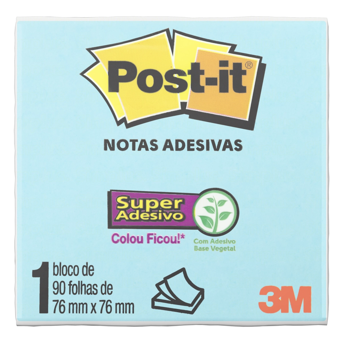 POST-IT AZUL Electric 76MM X 76MM 90 Folhas 3M
