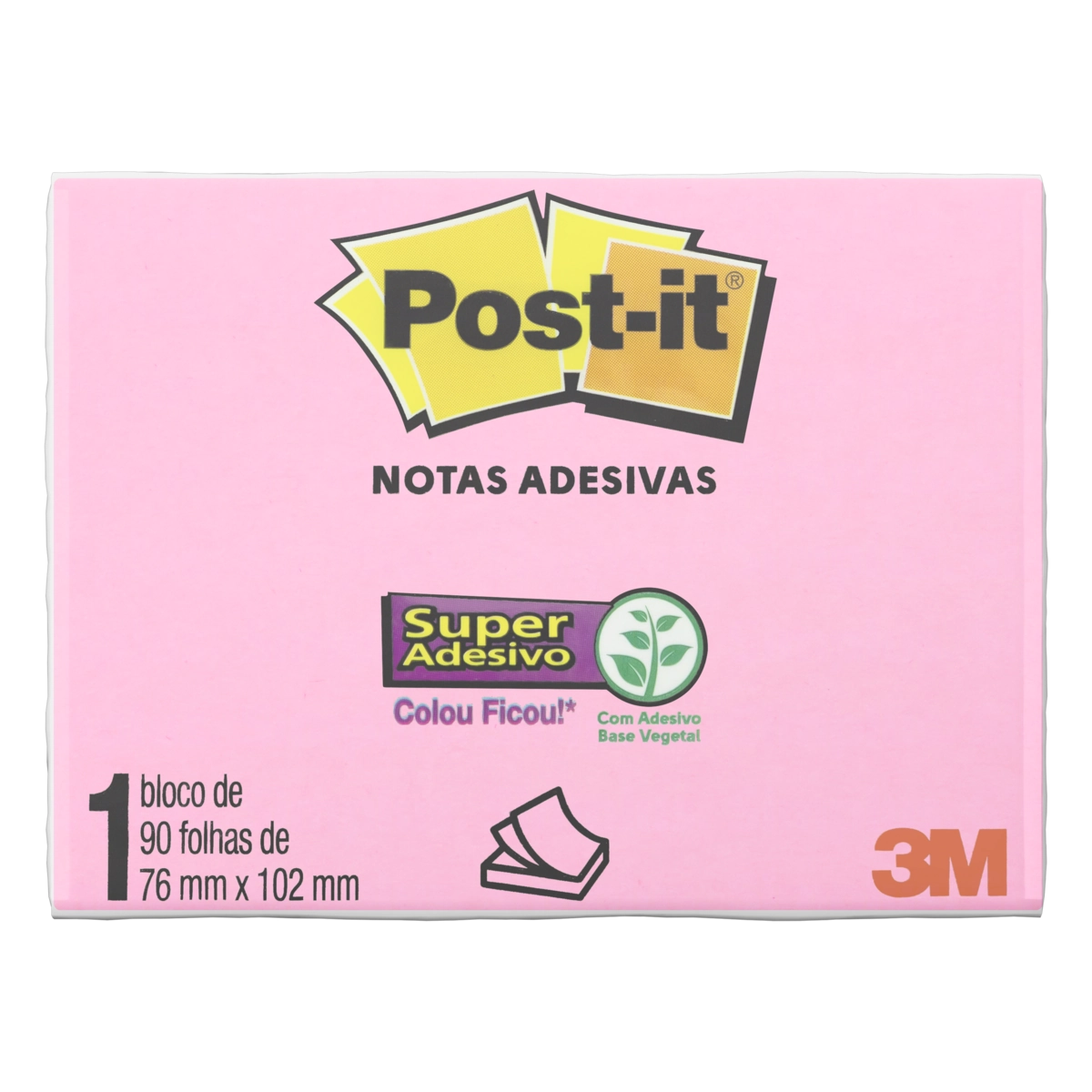 POST-IT PINK 76MM X 102MM 90 Folhas 3M