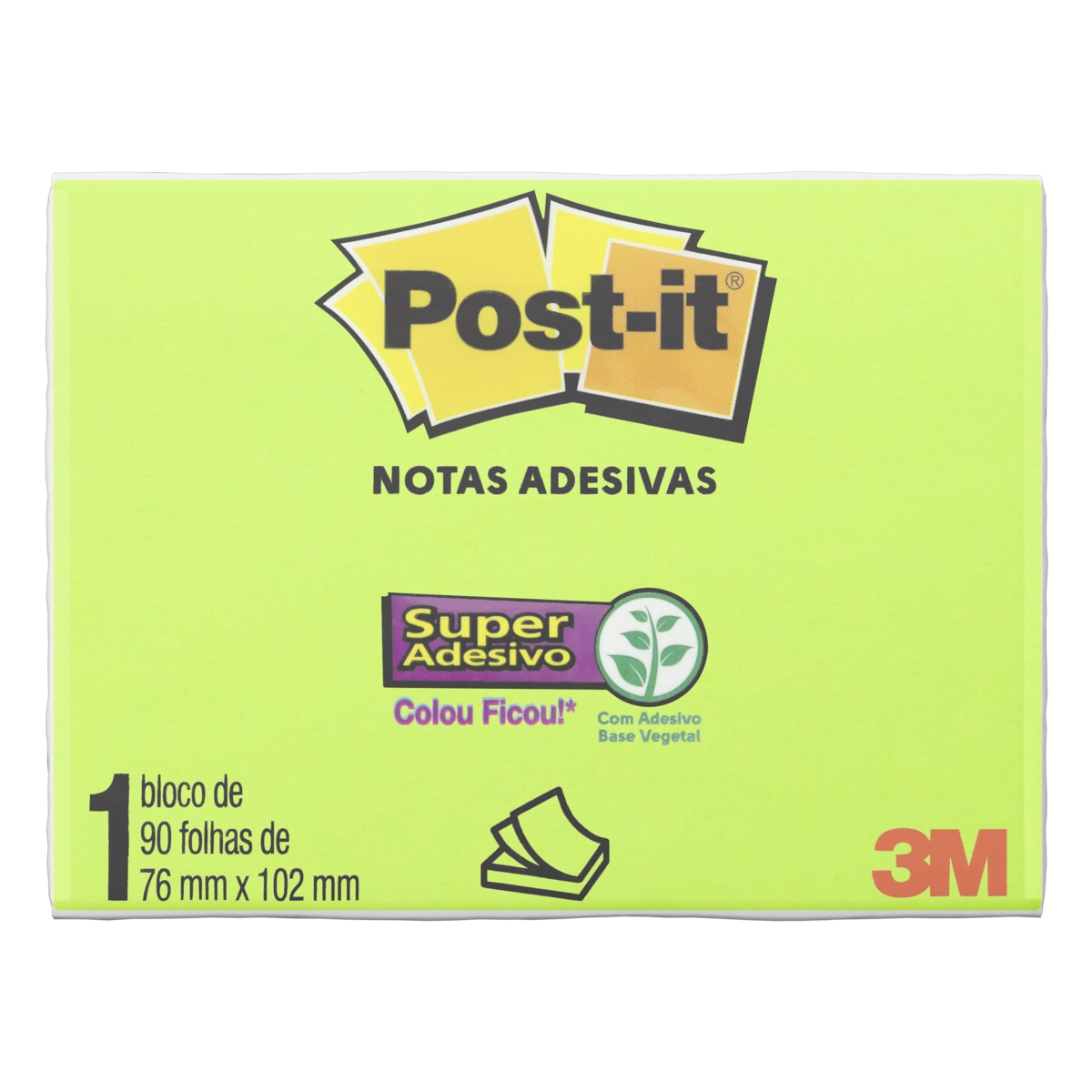 POST-IT Limeade 76MM X 102MM 90 Folhas 3M
