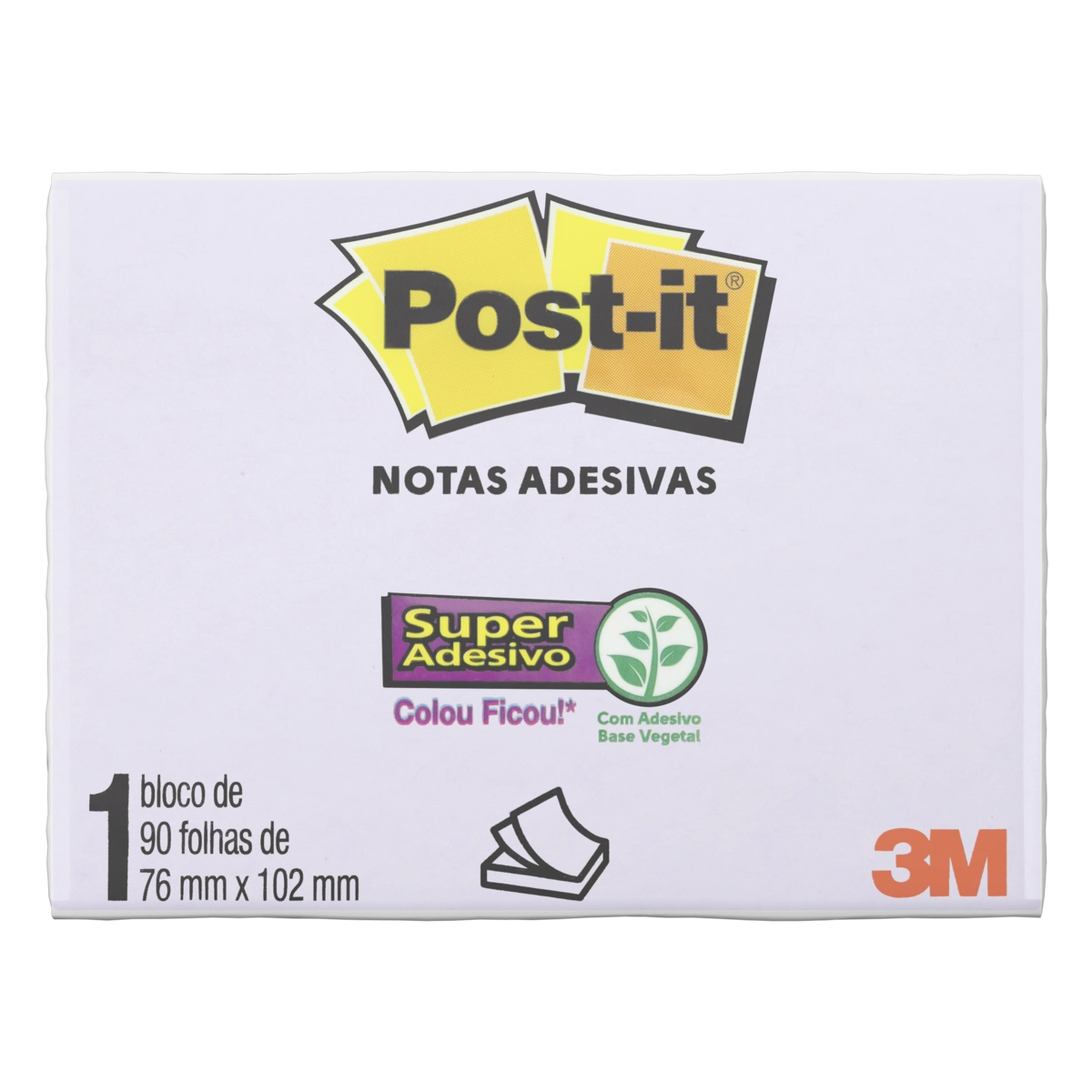 POST-IT AZUL Lilac 76MM X 102MM 90 Folhas 3M