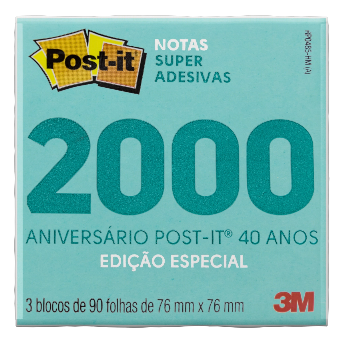 Bloco De Notas Adesivas Oasis Post It 76mm X 76mm 3 Unidades 270 Folhas