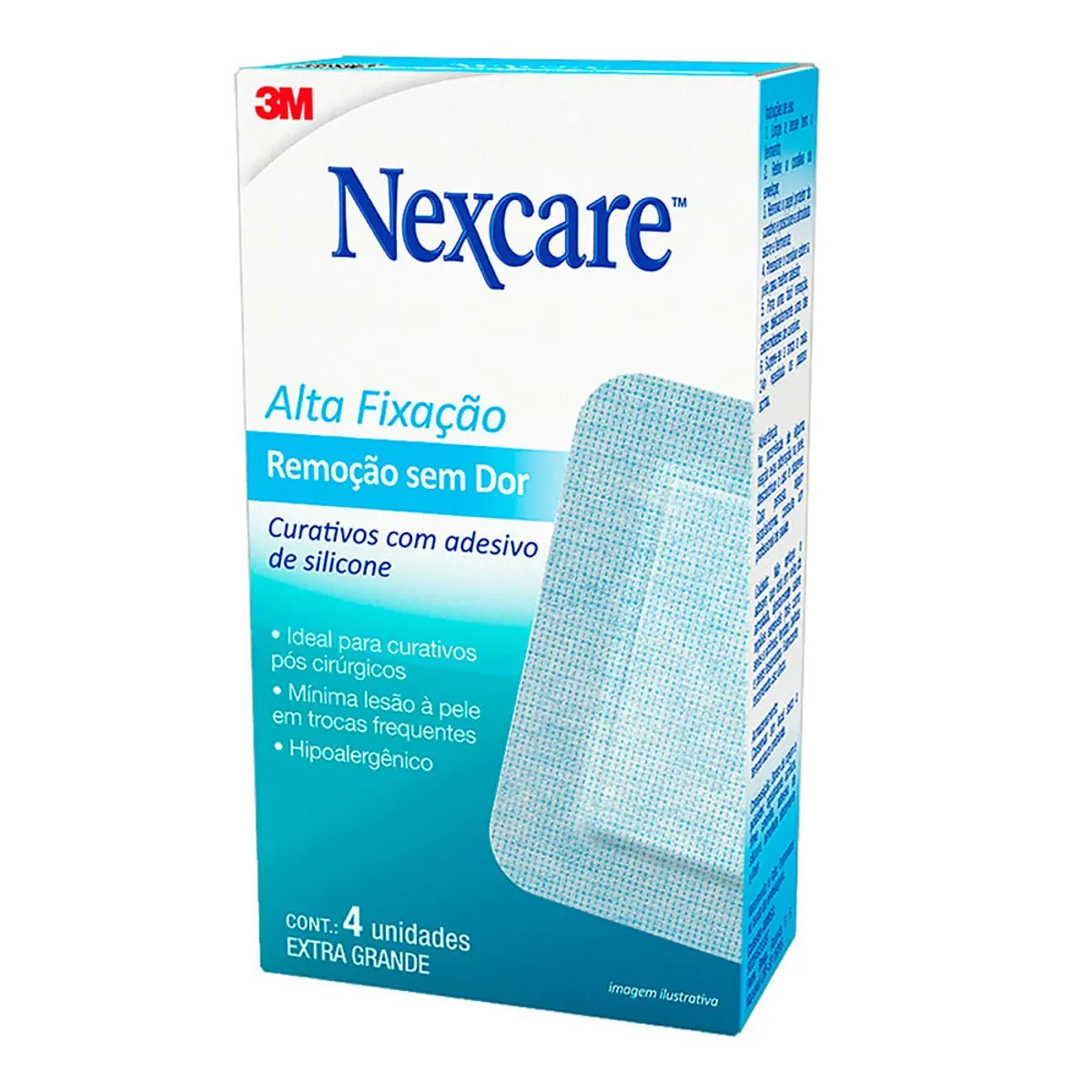 Curativo Nexcare Remoçao sem DOR Grande 4 Unidades 3M