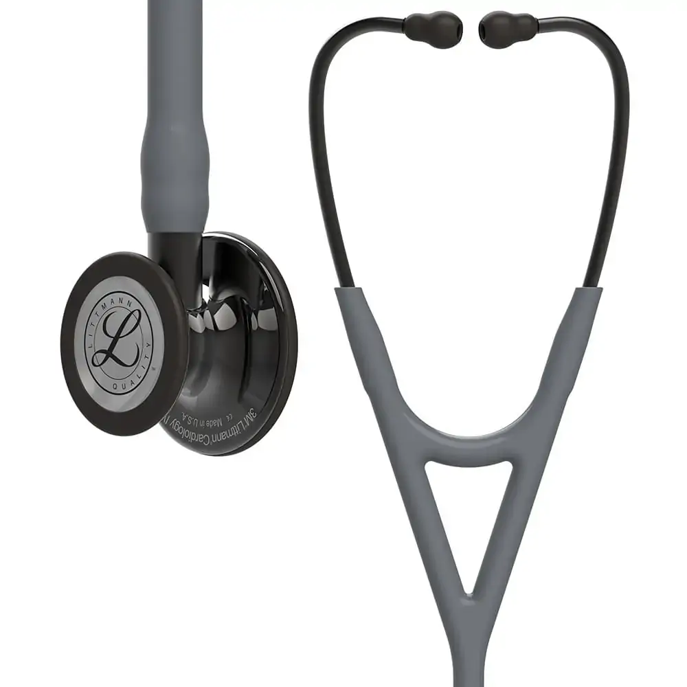 Estetoscópio Littmann Cardiology IV - Cinza com Smoke Alto Polimento e Conector Preto 6238