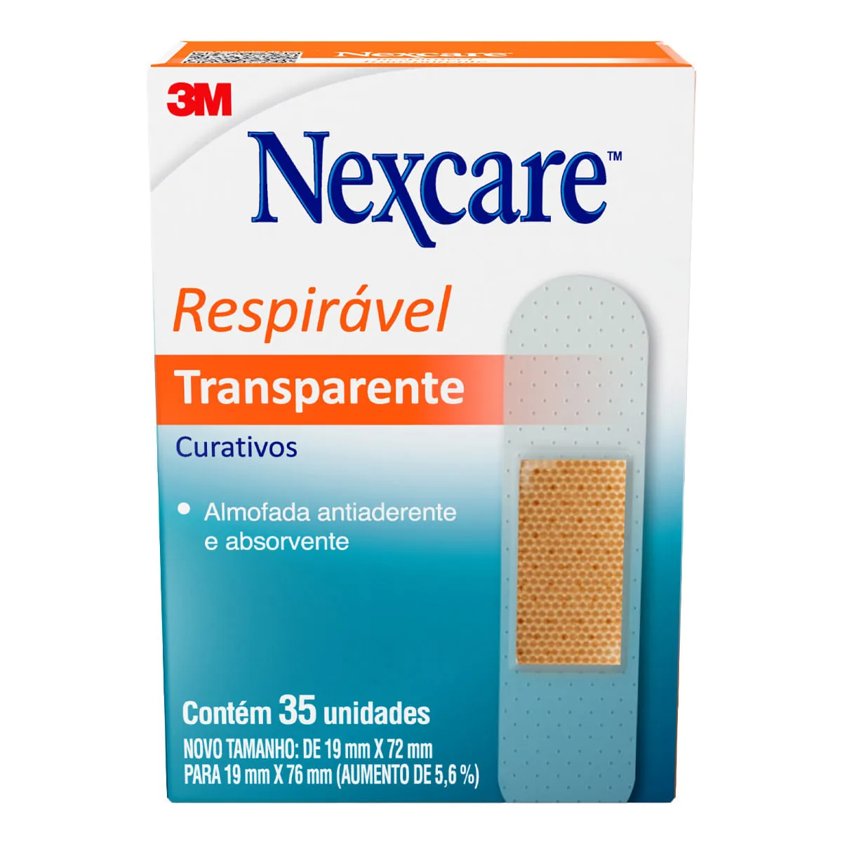 Curativo Respirável Transparente Nexcare Caixa 35 Unidades