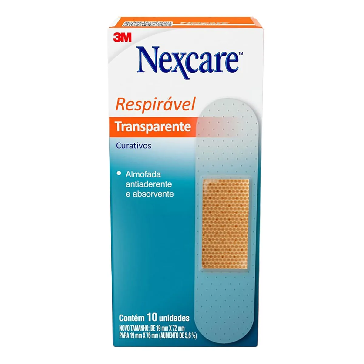 Curativo Respirável Transparente Nexcare Caixa 10 Unidades