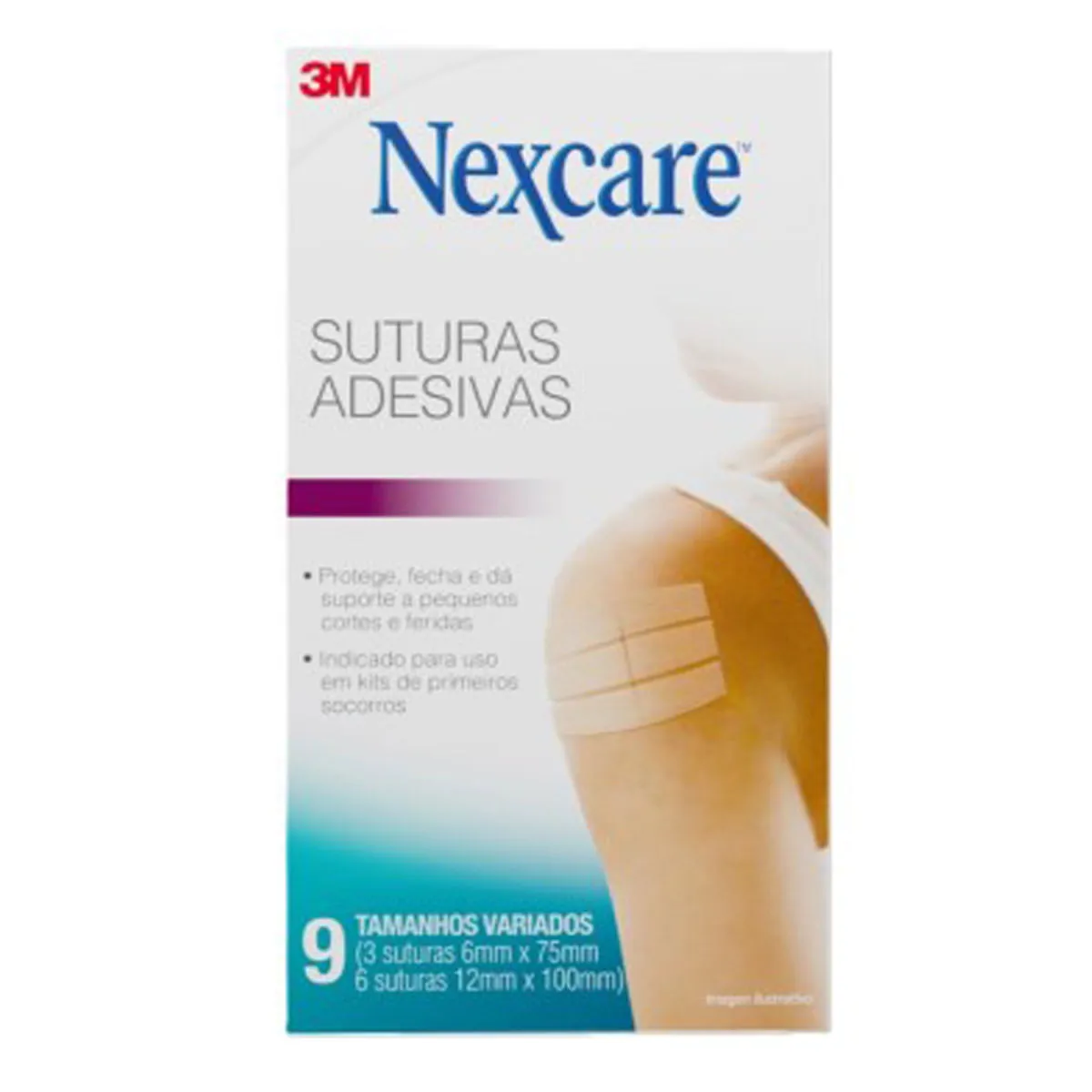 Sutura Ponto Falso Nexcare 9 Adesivos Variados