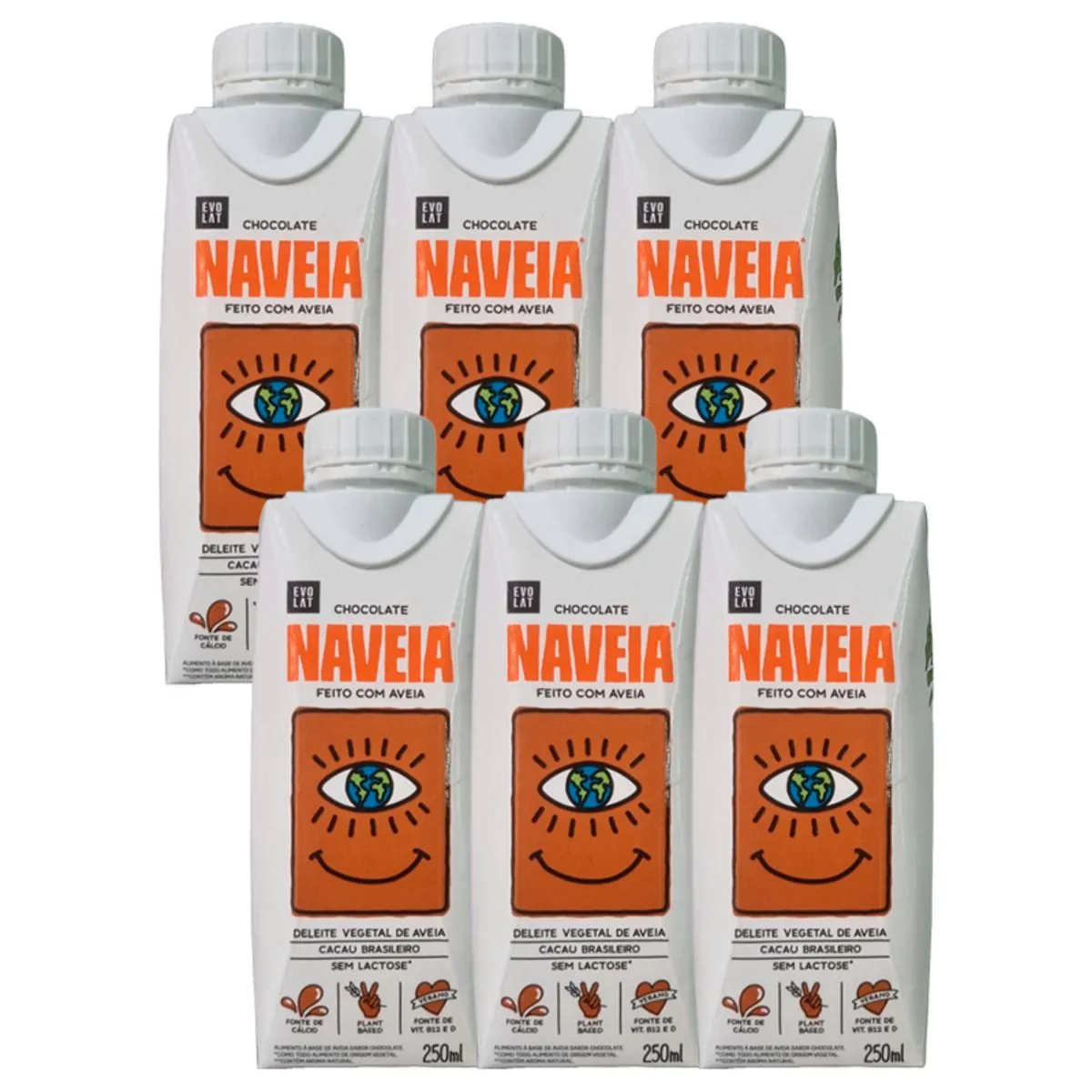 Kit 6X: Bebida Vegetal de Aveia Chocolate Naveia 250ml