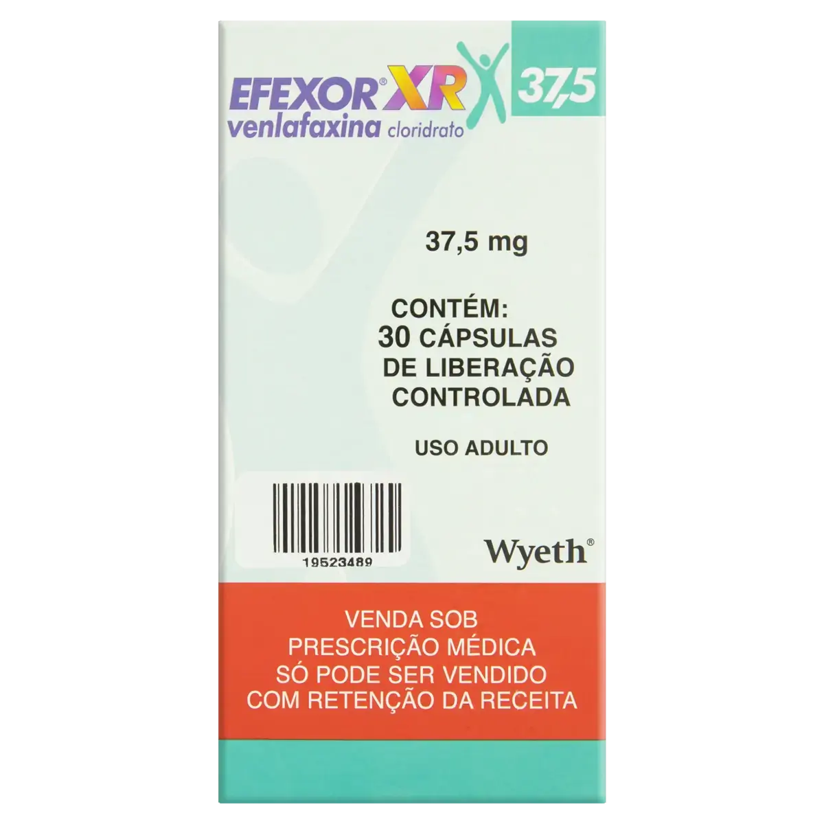 Efexor Xr 37,5mg Wyeth Caixa 30 Cápsulas