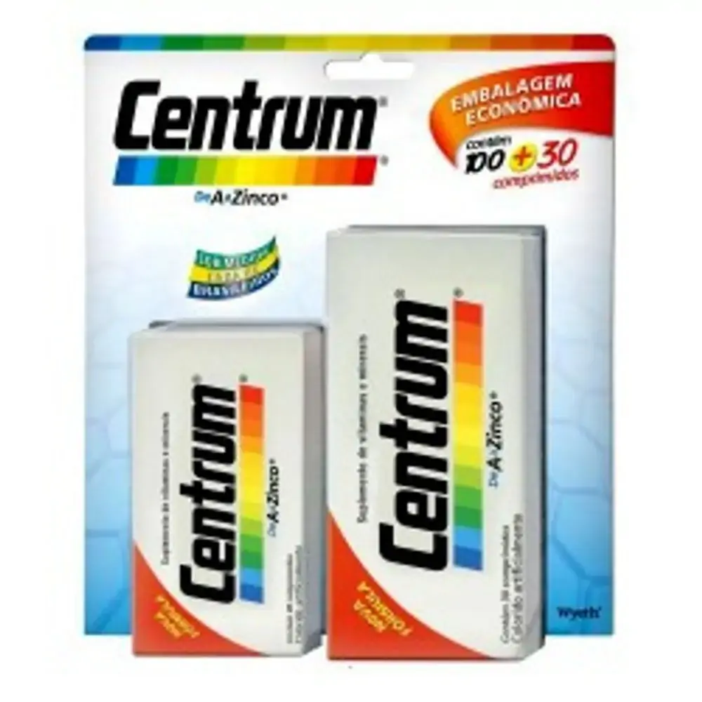 Centrum De A A Zinco 130 Comprimidos