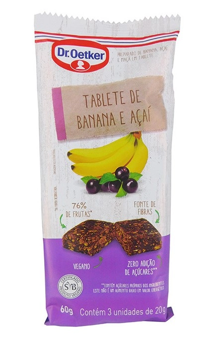 Tablete Frutas Dr.oetker 60g Ban/acai