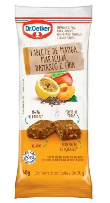 Snacks Frutas Oetker Tabl 60g Mang/marac/dam/chia