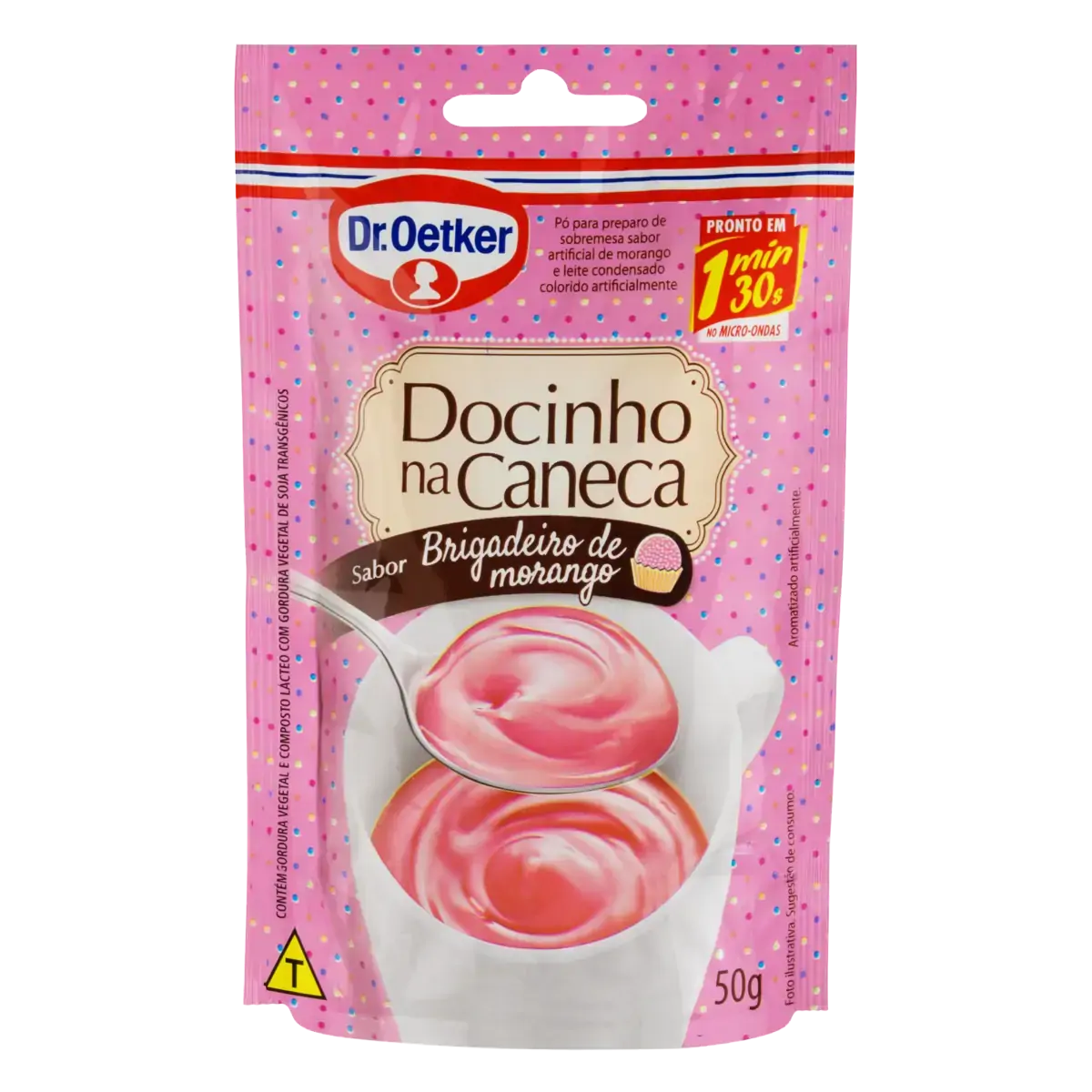 Docinho Na Caneca Brigadeiro De Morango Dr. Oetker Sachê 50g
