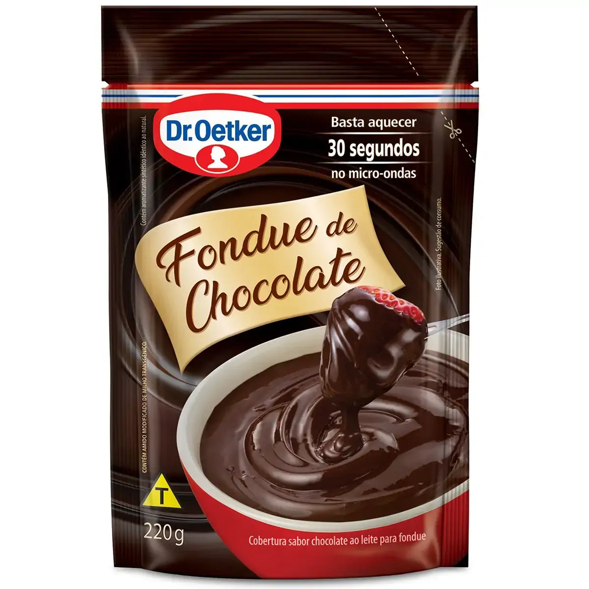 Dr Oetker Fondue de Chocolate, Sobremesa Pronta para Consumo, Rápido Preparo, Basta Aquecer, Somente