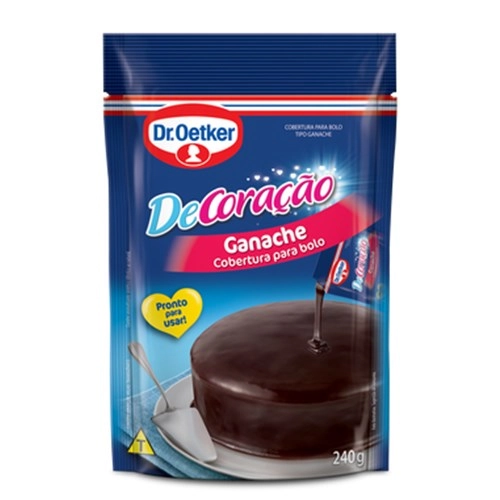 Cobertura Para Bolo Ganache Dr. Oetker Decoração Sachê 240g