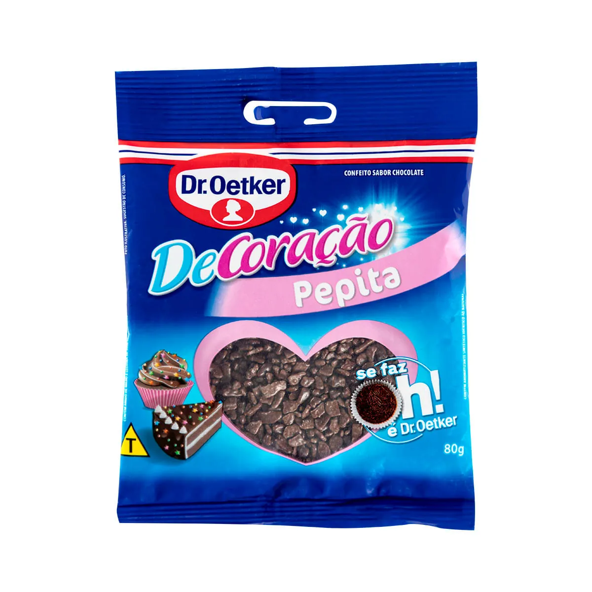 Confeito sabor Chocolate Pepita Oetker 80g