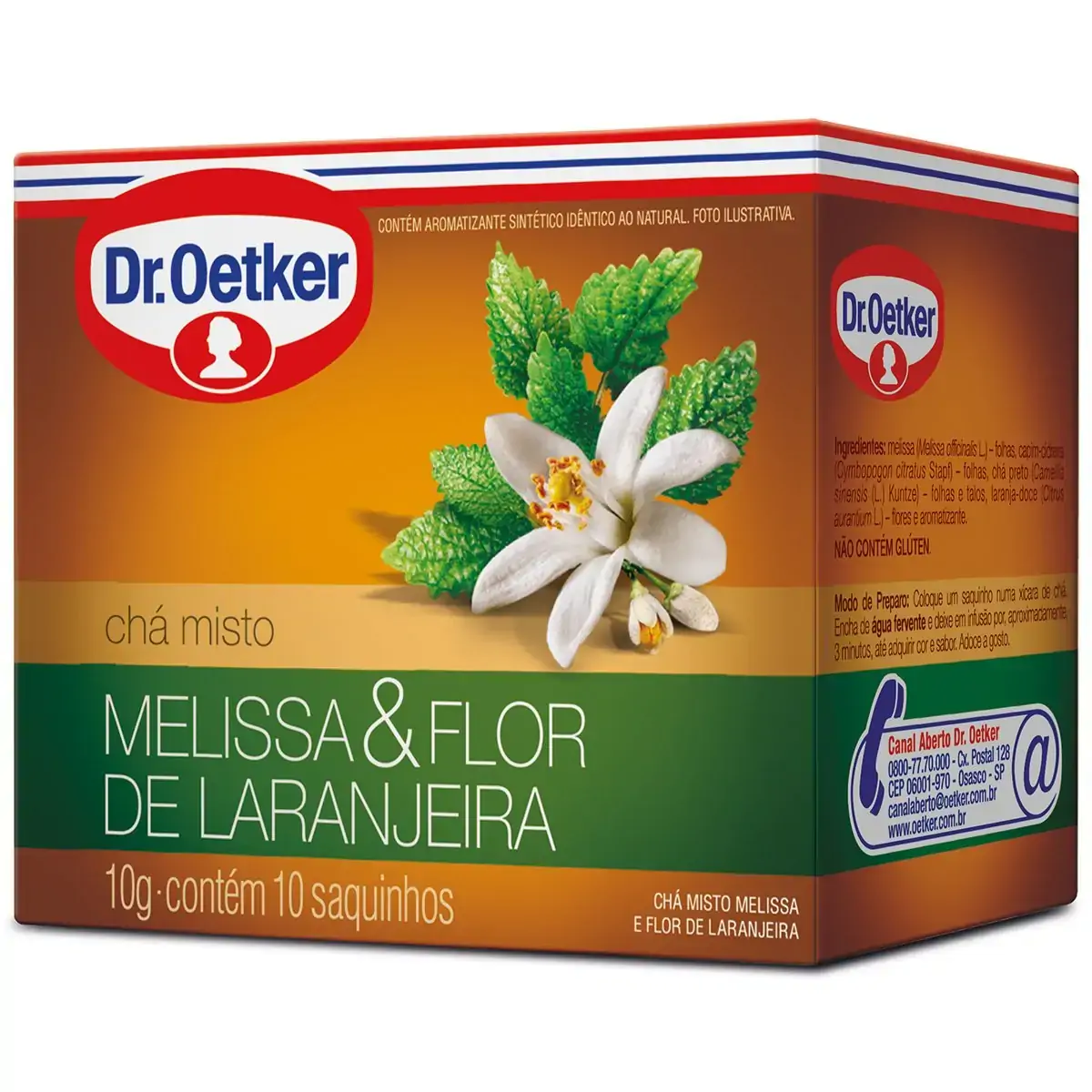Chá Misto DR. OETKER Sabor Melissa &amp; Flor De Laranjeira Caixa 10g