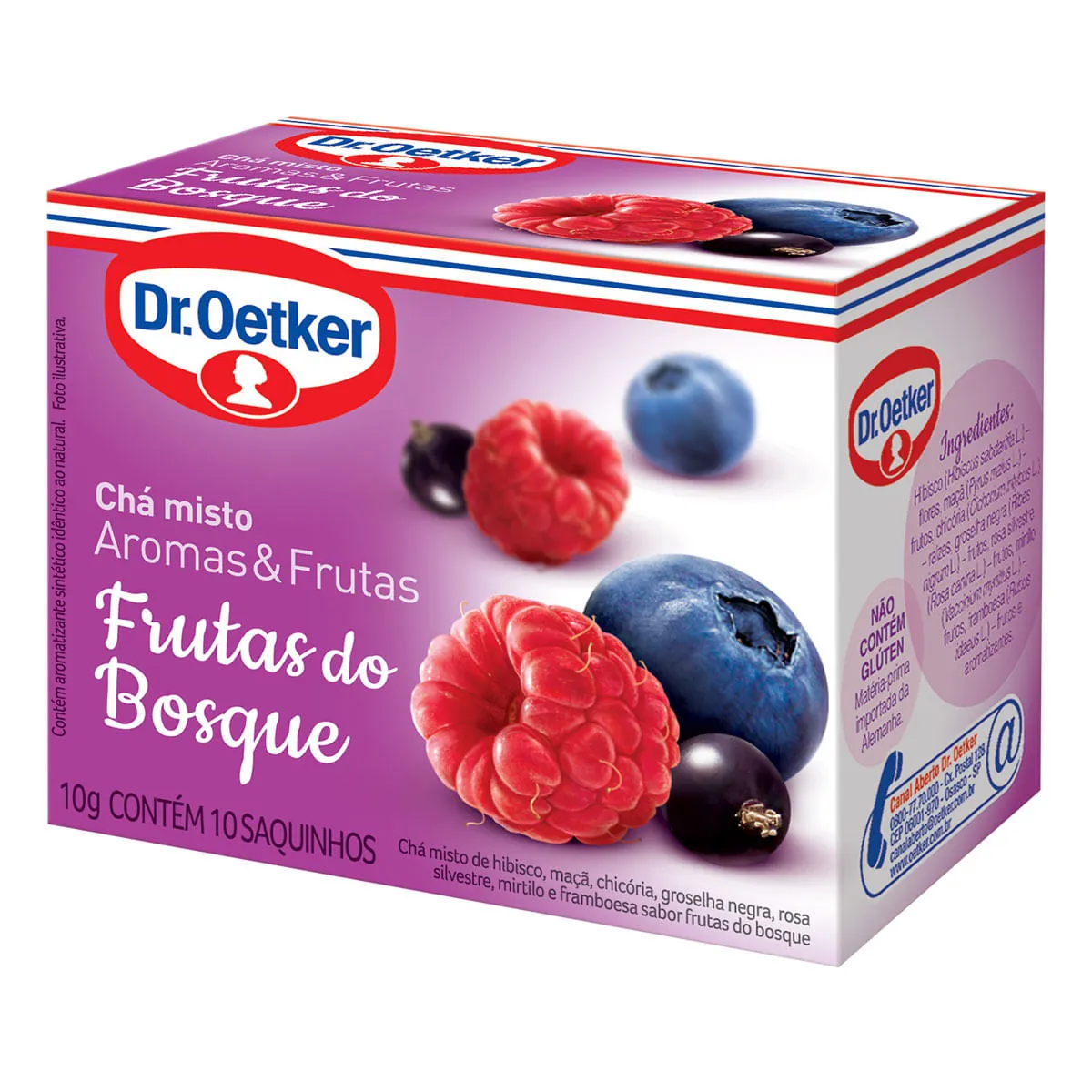 Chá Frutas do Bosque Dr. Oetker Caixa com 10 Sachês 10g