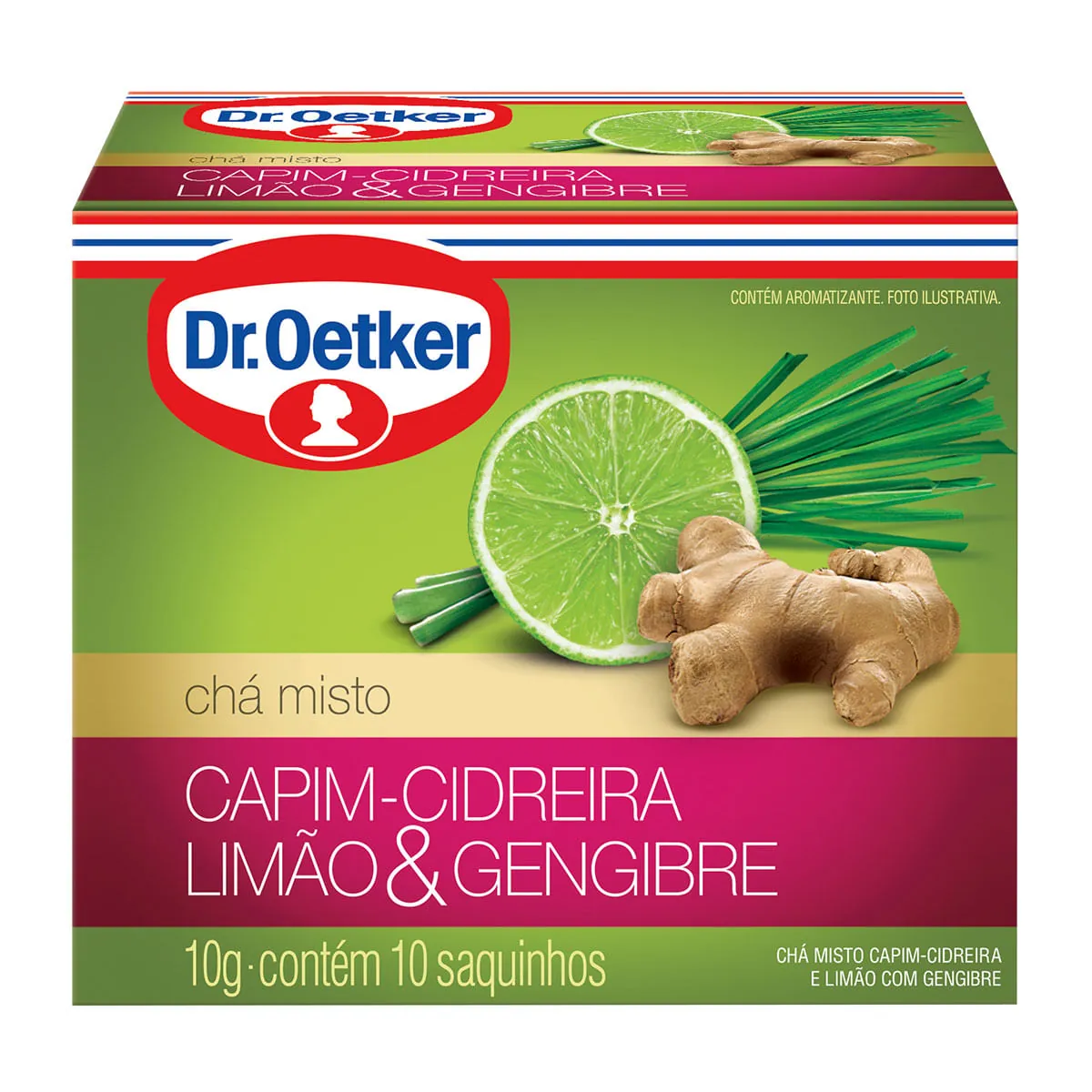 Cha Dr Oetker Cidreira/lim/geng 10g Sch10