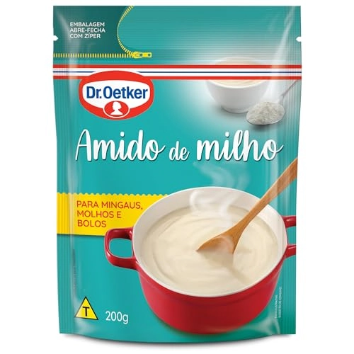 Dr. Oetker Amido de Milho, Mais Consistência Para Mingaus, Molhos e Bolos Mais Fofinhos, 200g