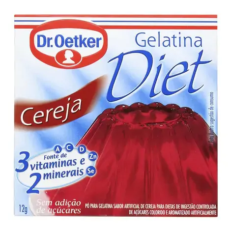 Gelatina Sabor Cereja Diet Dr. Oetker 12g