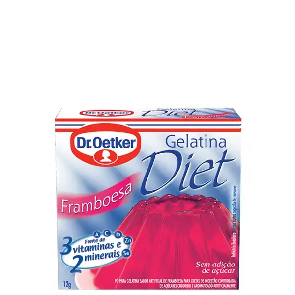 Gelatina Sabor Framboesa Diet Dr.oetker 12g