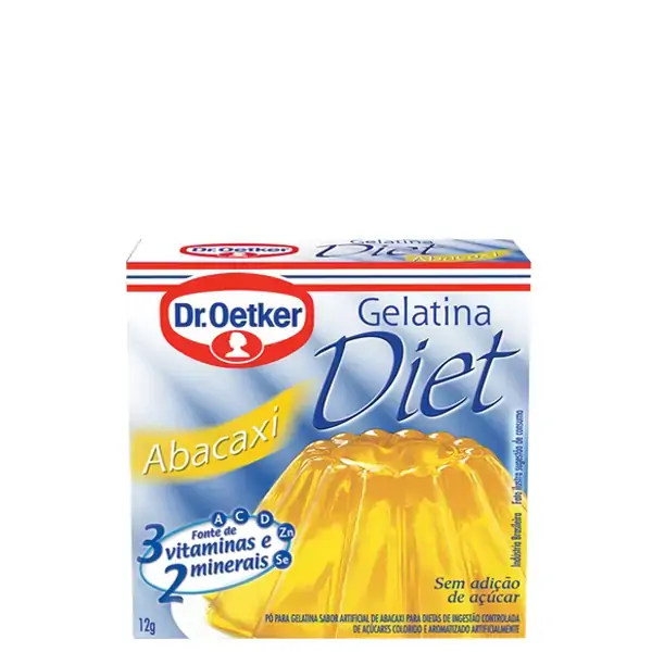 Gelatina Sabor Abacaxi Diet Dr. Oetker 12g
