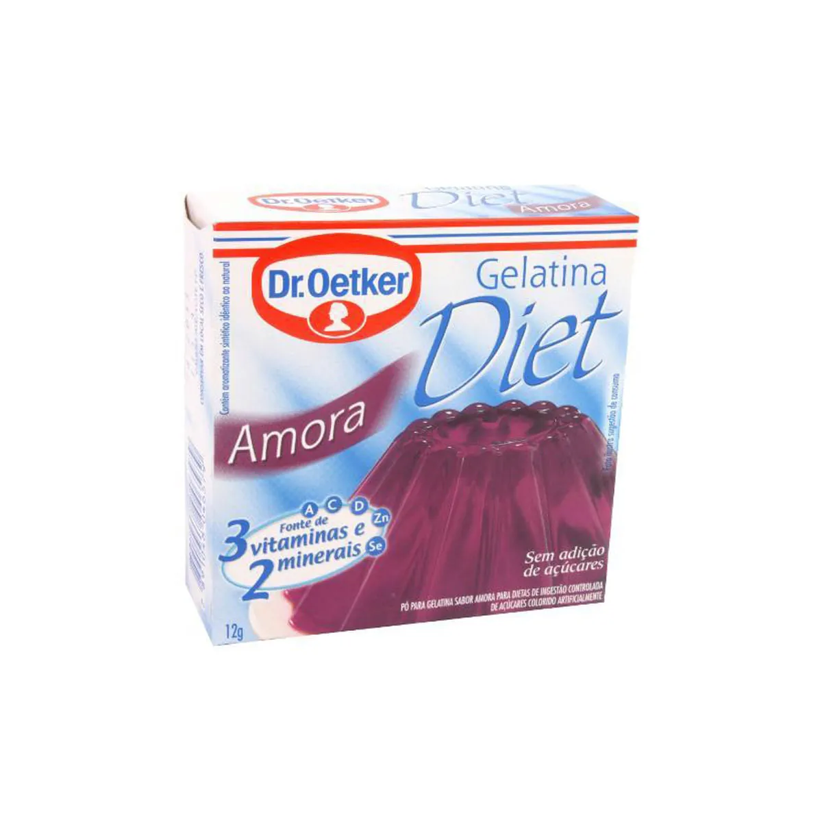 Gelatina em Pó Sabor Amora Diet Dr. OETKER Caixa 12g