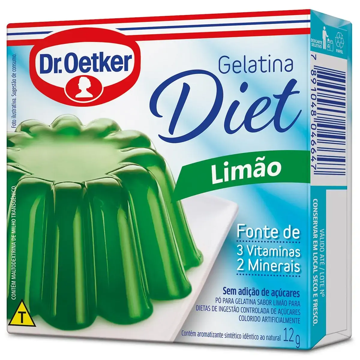 Gelatina em Pó Sabor Limão Diet Dr. OETKER Caixa 12g